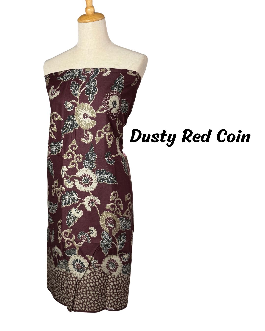 Fabric - Dusty Red Coin