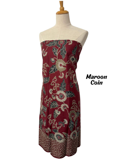 Fabric - Maroon Coin