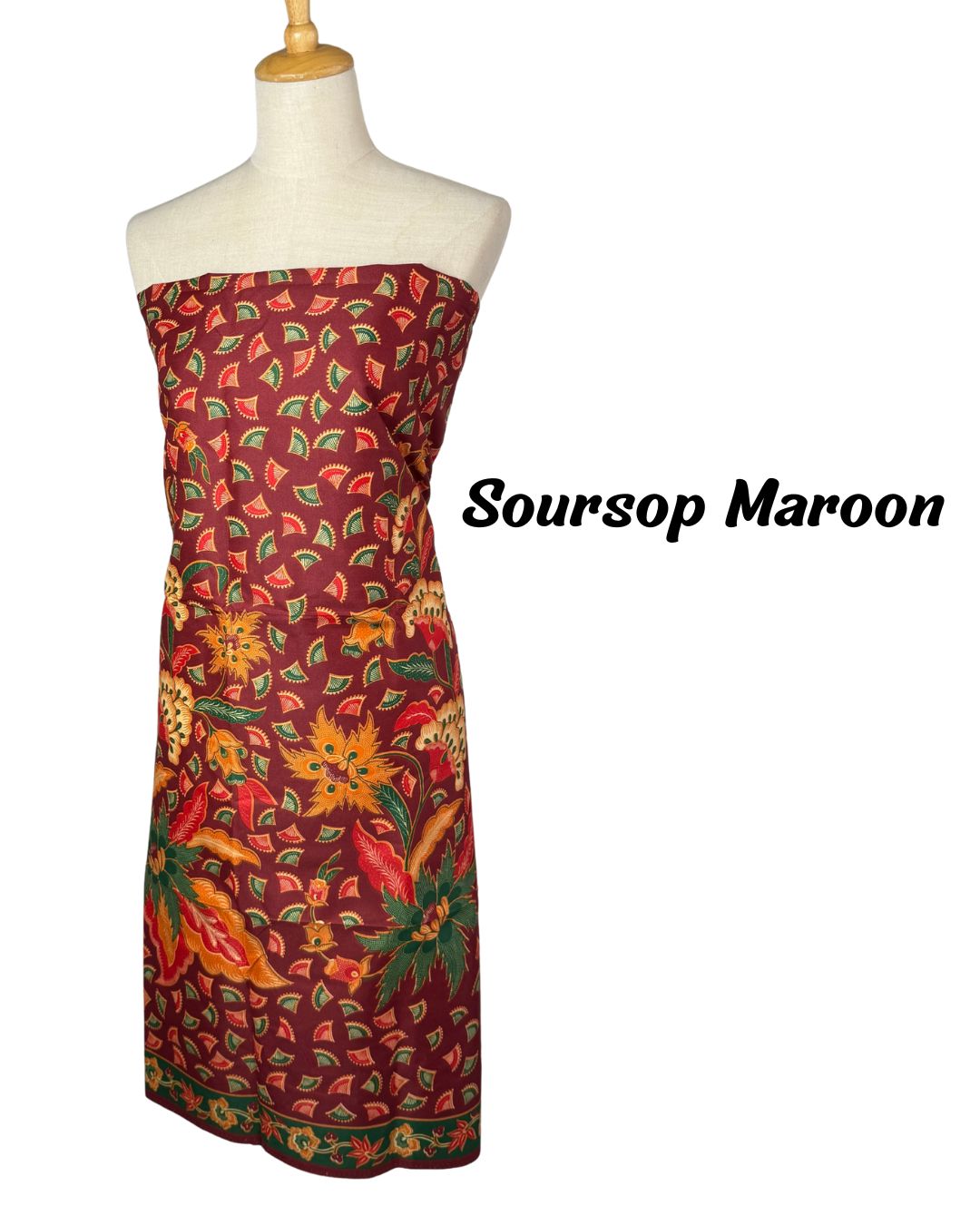 Fabric - Soursop Maroon