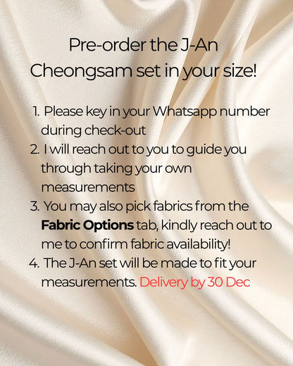 [Pre-Order] J-An Cheongsam Set