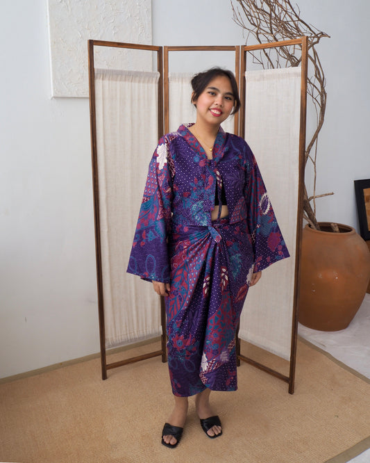 Pareo Skirt & Aien Cardigan - Ultraviolet