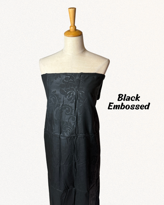 Fabric - Black Embossed