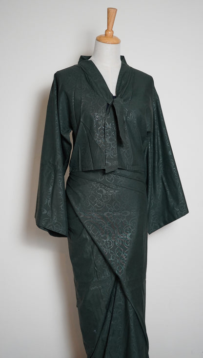 Moss Green Embossed