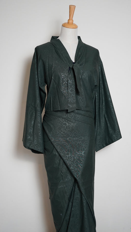 Moss Green Embossed